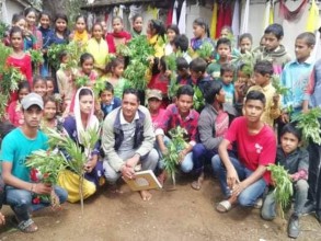 सुर्नया बालसञ्जालद्वारा आठै वडामा वृक्षारोपण, मठमन्दिर र विद्यालयमा सरसफाइ